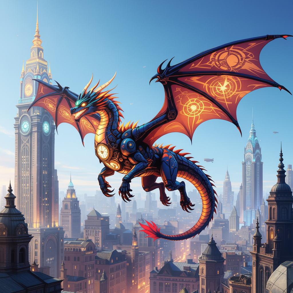 Twilight Clockwork Dragon — steampunk dragon thumbnail